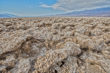 Devil's Golf Course in Death Valley in California