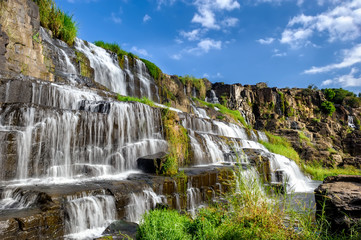 Fototapeta premium The Pongour waterfall in Lam Dong province, Vietnam.