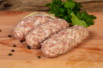 Raw cebab with pork