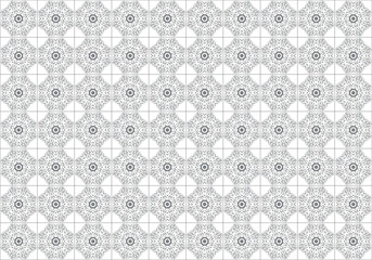 black and white seamless tile ornament