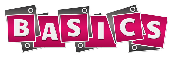 Basics Pink Grey Squares Rings 