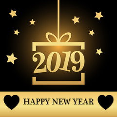Happy New Year background with 2019