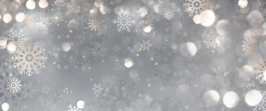 Silver stars christmas background