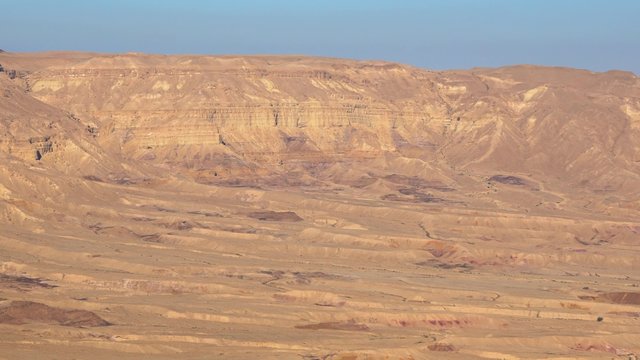 Small(little) makhtesh (crater) or Makhtesh Katan panorama landscape