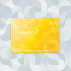 Naklejka premium Horizontal cover template a4. Wavy abstract design