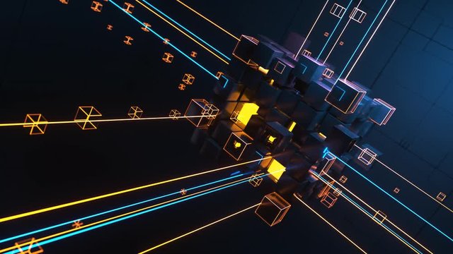 Blockchain technology concept