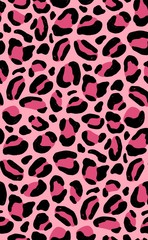 Decorative animal seamless pattern with pink leopard coat texture © Good Studio