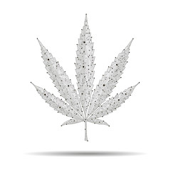 Medical Marijuana, cannabis logo abstract polygonal image