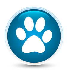 Animal footprint icon special prime blue round button