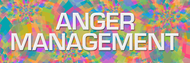 Anger Management Colorful Abstract Textured Background Text Horizontal 