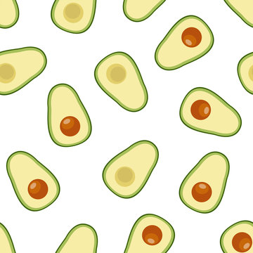 Avocado seamless pattern