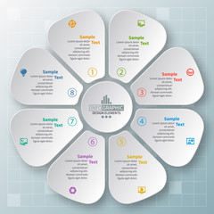 Abstract 3D Paper Infographics. Business template .Vector illustration