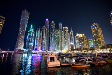 Fototapeta na wymiar Dubai in the United Arab Emirates - Dubai Marina