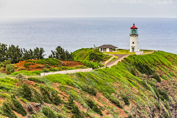 Fototapeta na wymiar Panorama View of the Kilauea Lighthouse on Kauai