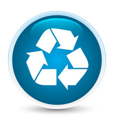 Obraz premium Recycle icon special prime blue round button