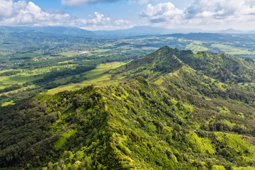 Aeial View over the Garden Island Kauai in Hawaii, USA