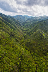 Fototapeta premium Aeial View over the Garden Island Kauai in Hawaii, USA