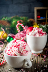 Peppermint Candy Cane Ice Cream