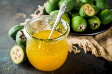 Homemade feijoa jam