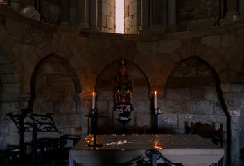 inside the church of eunate