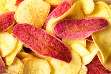 Colorful Potato chips snack