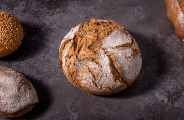 Homemade sourdough brown bread,freshly baked,whole wheat loaf