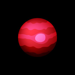 Planet Mars vector illustration. Red planet.