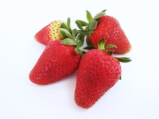 a group of strawberries