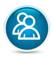 Group icon special prime blue round button