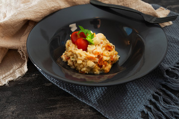 Risotto Scallops and dried tomatoes