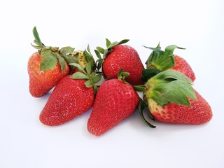 a group of strawberries