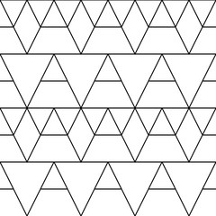 Vector seamless pattern. Modern stylish texture with monochrome trellis. Repeating geometric triangular grid. Simple graphic design.