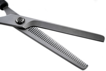 Scissors for cutting hair. For the barber. professional scissors for haircuts isolated on white background