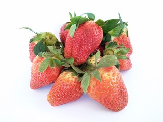 a group of strawberries