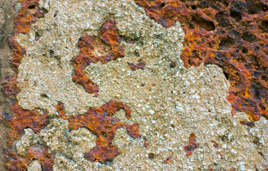 Obraz na płótnie Canvas Texture and pattern of cracked concrete wall surface Rugged