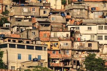 Brazilian slum ("favela") at Rio de Janeiro