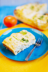 Salty pie with  cheese 