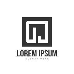 Initial letter logo design. Minimalist letter logo template