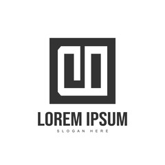 Initial letter logo design. Minimalist letter logo template