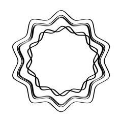 Isolated empty retro premium label icon. Vector illustration design