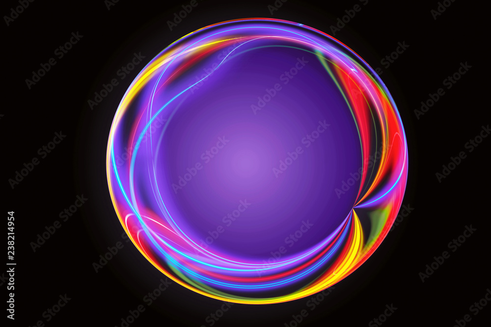 Canvas Prints artistic abstract multicolored energy circle artwork background