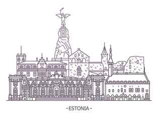 Fototapeta premium Estonia architecture landmarks