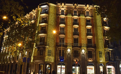 Iluminacion navideña en Barcelona