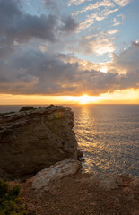 Sunrise in the Cap Martinet on the island of Ibiza