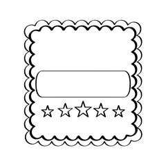 Isolated empty retro premium label icon. Vector illustration design