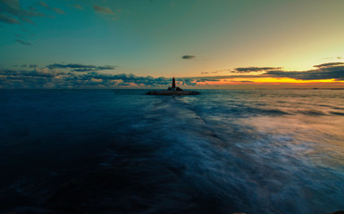atardecer faro