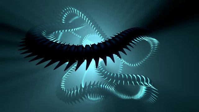 Virus im blauen Licht