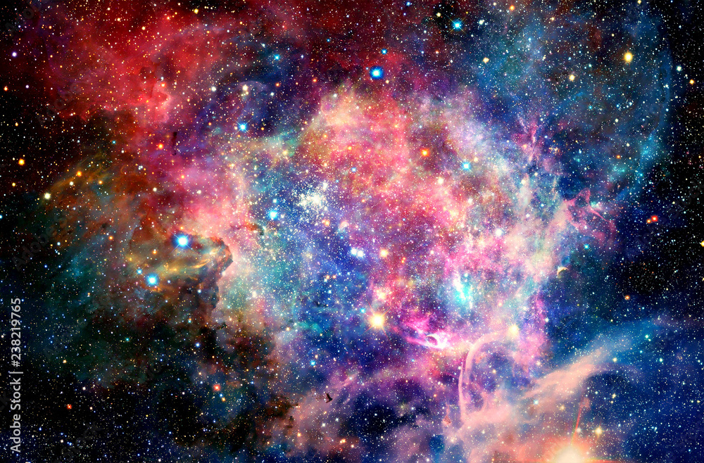 Canvas Prints abstract multicolored smooth bright nebula galaxy artwork background