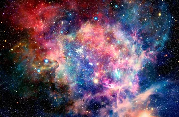 Abstract Multicolored Smooth Bright Nebula Galaxy Artwork Background © MoVille