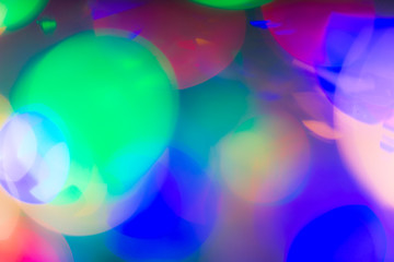 Blue and green festive christmas elegant abstract background with bokeh lights and stars